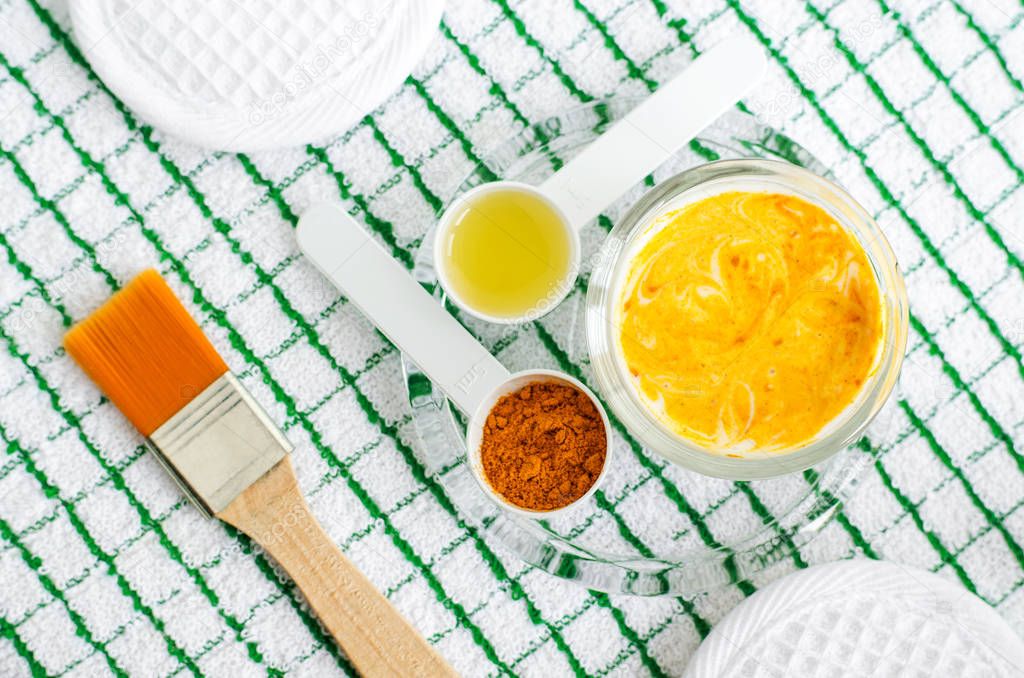 Greek yogurt turmeric mask