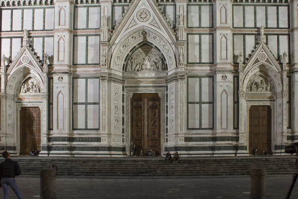 Florens Italien Oktober 2015 Arkitektoniska Inslag Entré Dörren Heliga Kors — Stockfoto