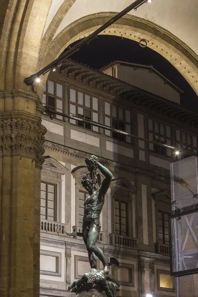 Florence Italie Octobre 2015 Persée Avec Tête Statue Méduse Dans — Photo
