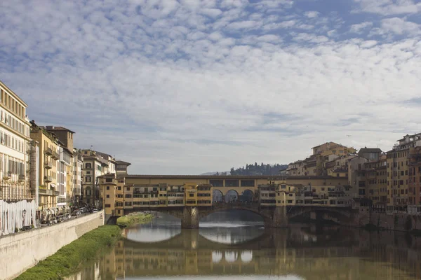 Florence Talya Kasım 2015 Gün Görünümü Tarihi Ponte Vecchio Köprüsü — Stok fotoğraf