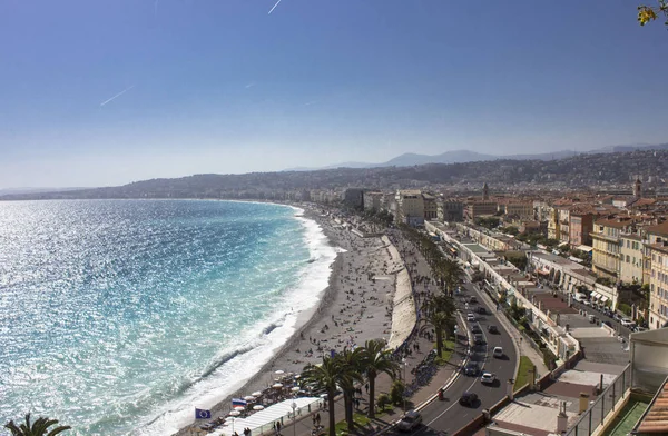 Nice France Avril 2017 Vue Ensemble Nice Depuis Colline Château — Photo