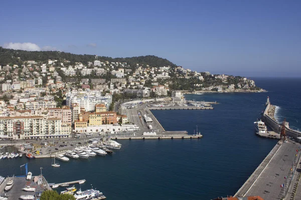 Nice Francia Abril 2017 Vista Desde Alto Del Puerto Niza — Foto de Stock