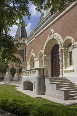 Nice, Fransa - 23 Nisan 2017: kapı Saint Nicholas Ortodox Kilisesi Nice, Fransa