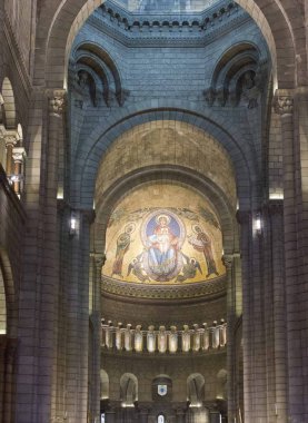 Monaco, Monte Carlo - 25 Nisan 2017: Saint Nicolas Monaco katedral iç