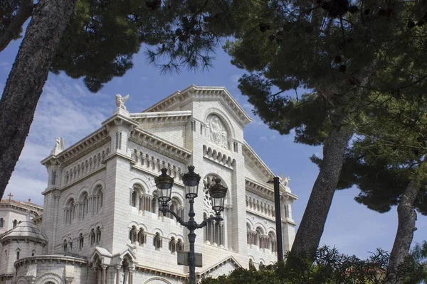 Monaco Monte Carlo Fachada Catedral São Nicolau Mónaco — Fotografia de Stock