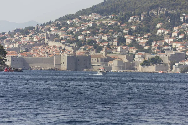 Dubrovnik Croata Augusti 2017 Visa Från Lokrum Dubrovnik Gamla Murar — Stockfoto