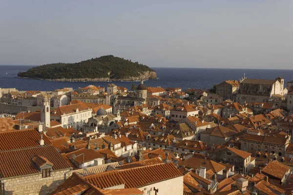 Dubrovnik Croacia Agosto 2017 Vista Desde Alto Las Murallas Del — Foto de Stock