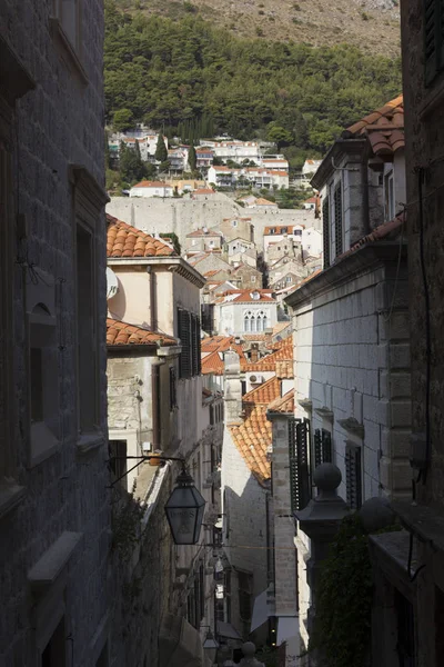 Dubrovnik Croácia Agosto 2017 Dubrovnik Cidade Antiga Beco Pequeno Jogar — Fotografia de Stock