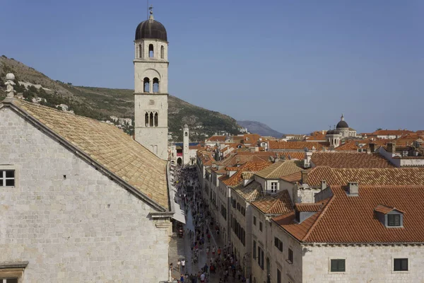 Dubrovnik Croacia Agosto 2017 Vista Desde Parte Superior Antigua Ciudad — Foto de Stock