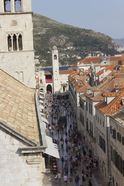 Dubrovnik Croacia Agosto 2017 Vista Desde Parte Superior Antigua Ciudad — Foto de Stock