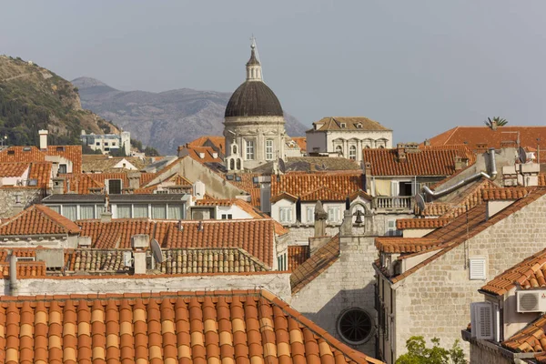 Dubrovnik Croacia Agosto 2017 Vista Desde Alto Las Murallas Los — Foto de Stock