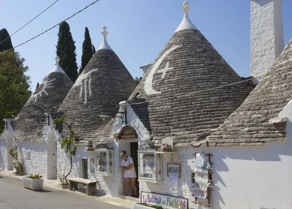 Alberobello Italien Augusti 201 Extern Souvenirbutik Ett Traditionellt Trullo Hus — Stockfoto