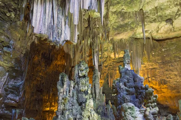 Castellana Caves Włochy Sierpień 2017 Jaskinia Jaskiń Castellana Południowych Włoszech Obrazek Stockowy