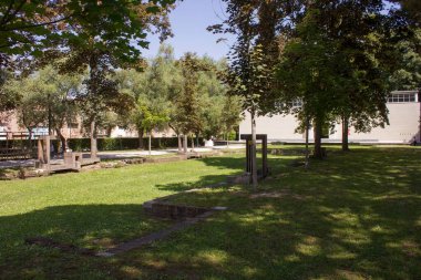 VENICE, İtalya - 28 Mayıs 2016: Giardini Napoleonici veya Giardini della Biennale Venedik, İtalya