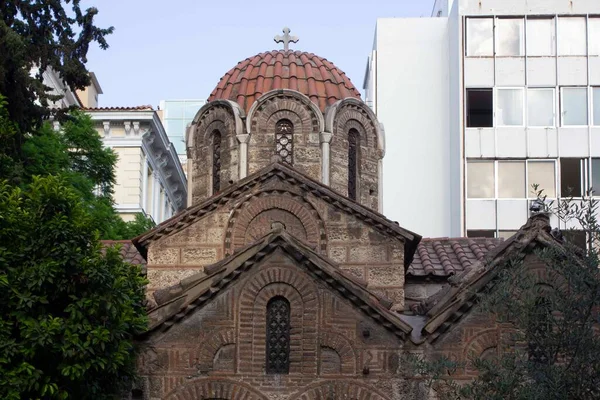 Athens Griekenland August 2016 Kapnikarea Oude Kerk Het Centrum Van — Stockfoto