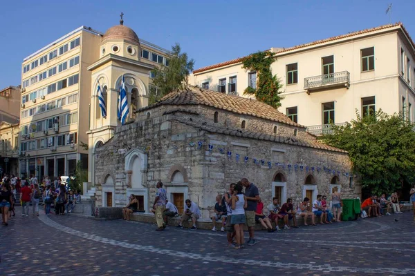 Athens Griekenland August 2016 Historische Pantanassa Kerk Dormition Theotokos Het — Stockfoto