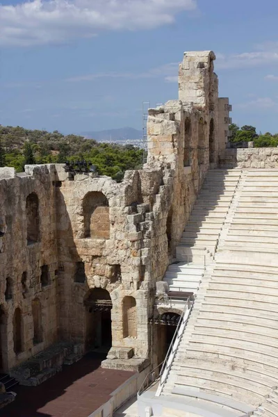 Athens Griekenland August 2016 Het Amfitheater Van Odeon Herodes Atticus — Stockfoto