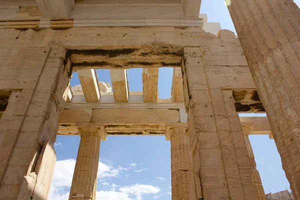 Atenas Grecia Agosto 2016 Ruinas Propilea Acrópolis Atenas — Foto de Stock