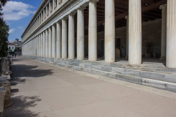 Atenas Grecia Agosto 2016 Stoa Atolos Sitio Histórico Atenas — Foto de Stock