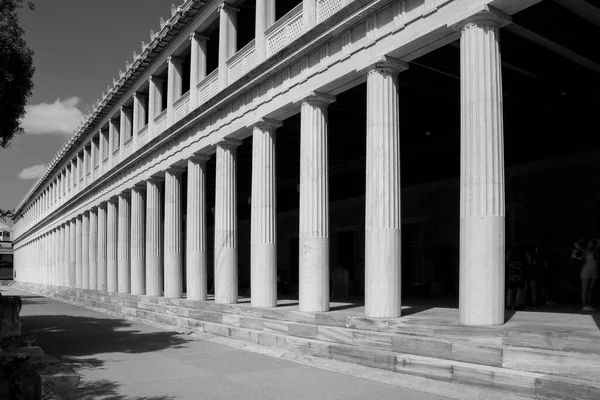 Atenas Grécia Agosto 2016 Local Histórico Stoa Atolos Atenas — Fotografia de Stock