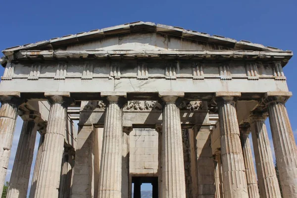 Athens Grekland August 2016 Hephaestus Tempel Det Antika Aten Agora — Stockfoto