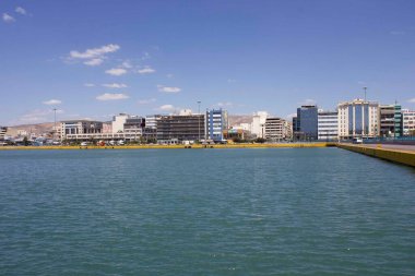 ATİNA, GREECE - 14 AĞUSTOS 2016: Atina Limanı gündüz görünümü