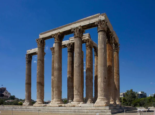 Atenas Grécia Agosto 2016 Templo Zeus Olímpico Atenas — Fotografia de Stock