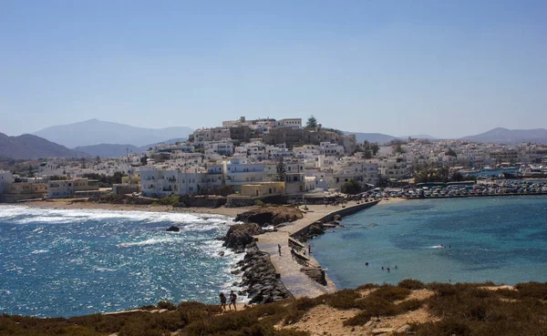 Naxos Griekenland August 2016 Naxos Chora Skyline Griekenland Overdag — Stockfoto