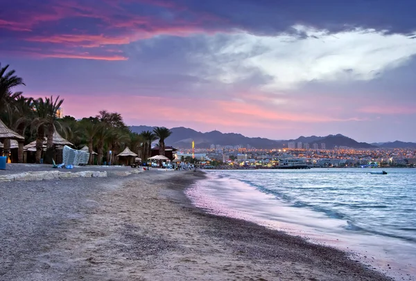 Puesta Sol Playa Los Trópicos — Foto de Stock