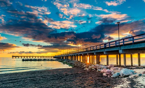 Sonnenuntergang Über Dem Meer — Stockfoto