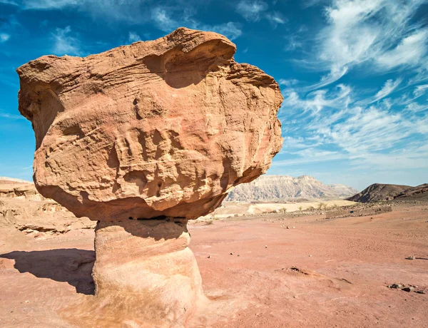 Cogumelo Pedra Uma Formação Geológica Única Período Jurássico Parque Timna — Fotografia de Stock