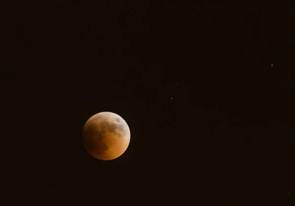 Супер Луна Черном Небе — стоковое фото