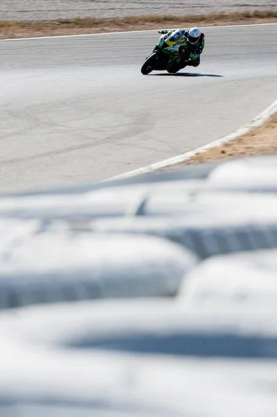 2017年7月9日 西班牙加泰罗尼亚巴塞罗那赛道 24小时加泰罗尼亚摩托车终点赛 Proelit赛队的Angel Poyatos行动 — 图库照片