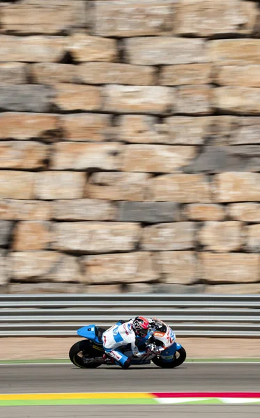 Ii24 9月2017 Motorlandアラゴン アルカニス スペイン Motogpアラゴンの 日曜日のレース日 ポンズHp40 Moto2チームのエドガー ポンズは — ストック写真