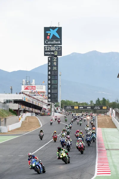 Ιουλίου 2017 Circuit Barcelona Catalunya Ισπανία Ώρες Αγώνων Αντοχής Μοτοσικλετών Εικόνα Αρχείου
