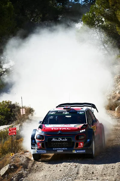 Outubro 2017 Terra Alta Catalunha Espanha Kris Meeke Grã Bretanha — Fotografia de Stock