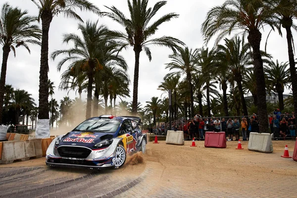 Ottobre 2017 Salou Catalogna Spagna Sebastien Ogier Suo Pilota Julien — Foto Stock