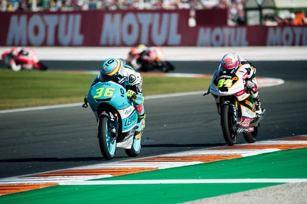 Kasım 2017 Valencia Spanya Motogp Yarışı Leopar Yarışı Moto3 Takımı — Stok fotoğraf