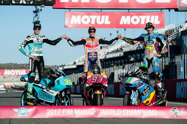 Novembre 2017 Valencia Spagna Motogp Race Joan Mir Del Leopard — Foto Stock