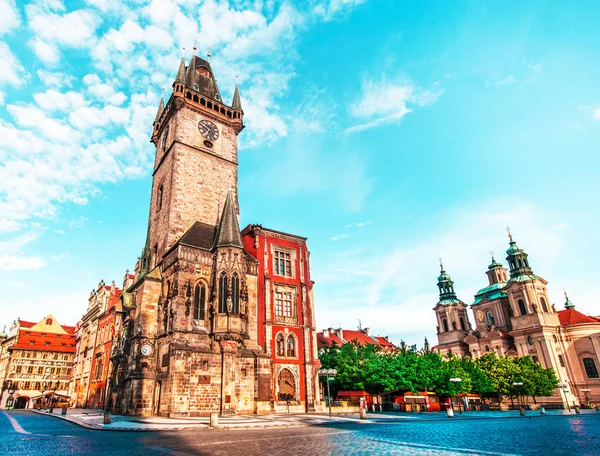 Fascinující magická krásná krajina na centrální náměstí — Stock fotografie