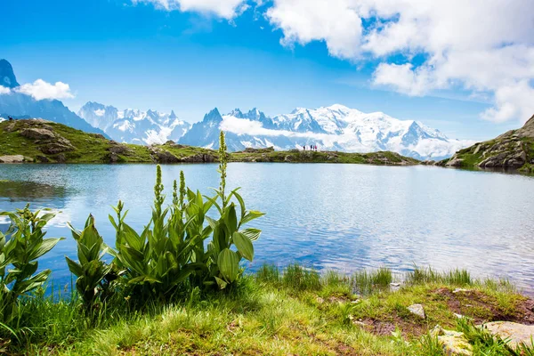 Arka plan Mont Blanc, F gölde, fantastik yatay