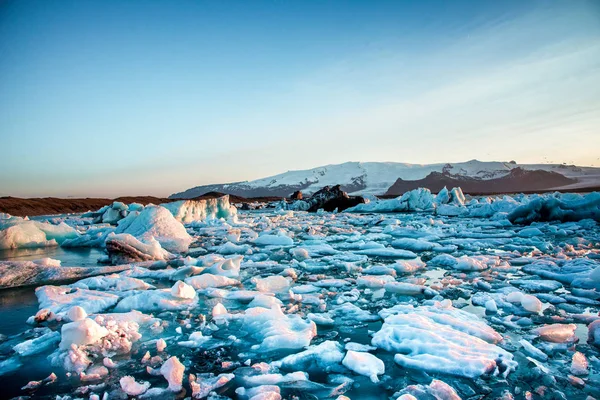 Чарівний Красивий Ландшафт Глибинами Льоду Знаменитий Льодовикова Лагуна Йокульсарлон Ісландії — стокове фото