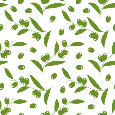 Zeytin. Bitki. Dal, yaprak, meyve. Siluet. Duvar kağıdı, doku, kesintisiz.