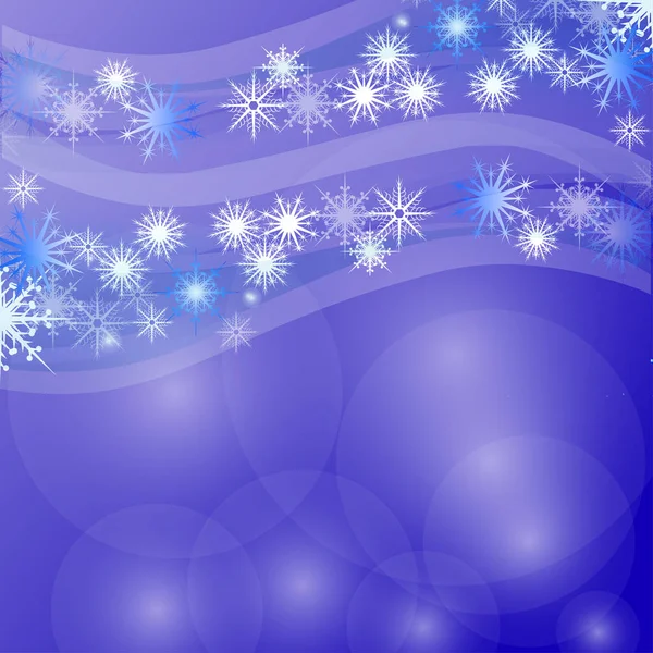 Blue background with snowflakes. Beautiful pattern. Texture. Template for the New Year, Christmas. Congratulation, postcard. — Stock Vector