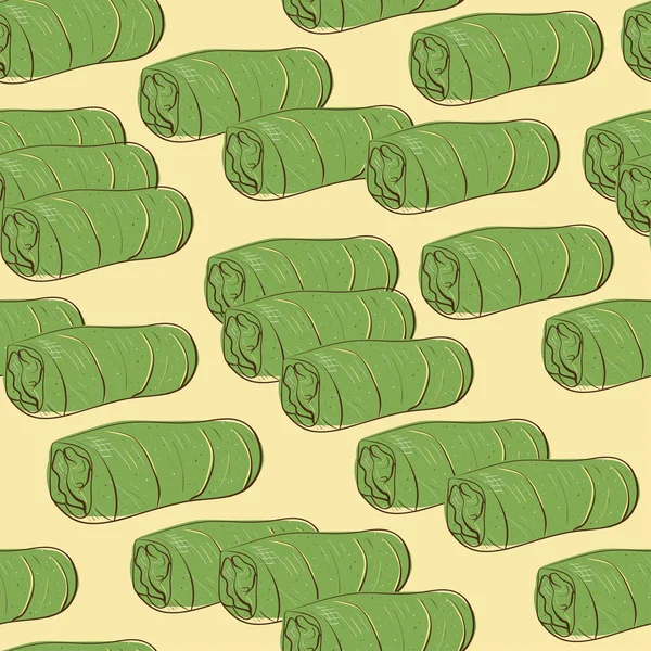 Dolma. Fondo, papel pintado, sin costuras. Boceto. Sobre un fondo beige . — Vector de stock