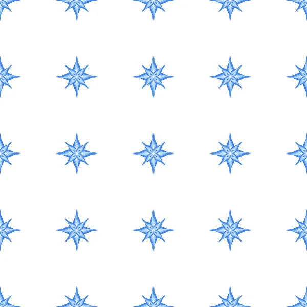 Estrella azul sobre fondo blanco. Fondos de pantalla, sin costuras . — Vector de stock