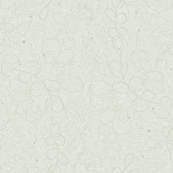 Flores sobre fondo beige. Curl. Sencillo. Fondo, fondo de pantalla, textura, sin costuras — Vector de stock