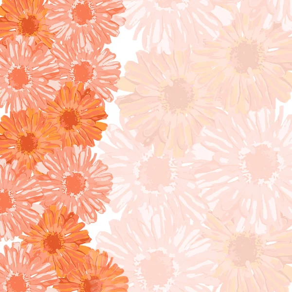 Orange, gelb, rosa Blume. astra. Malerei, Aquarell. Hintergrund, Textur, Hintergrund. Vorlage. Abstrakt — Stockvektor