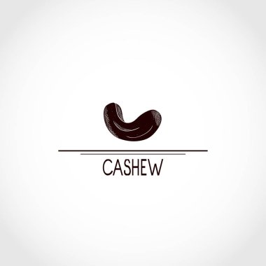 Cashew. Silhouette. Logo, sign, symbol, emblem. clipart