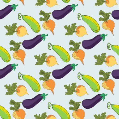 Şalgam, patlıcan, pub. Sebze. Arka plan doku duvar kağıdı. Sorunsuz. Kroki